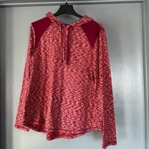 Danskin Now Red Women's Pullover Long Sleeved Sweatshirt Hoodie Top sz XL